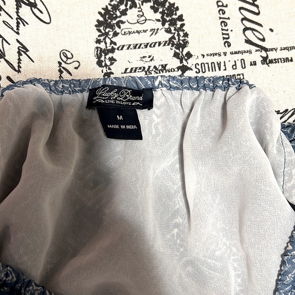 Lucky Brand Live in Love Medium blue shirt - Picture 5 of 8